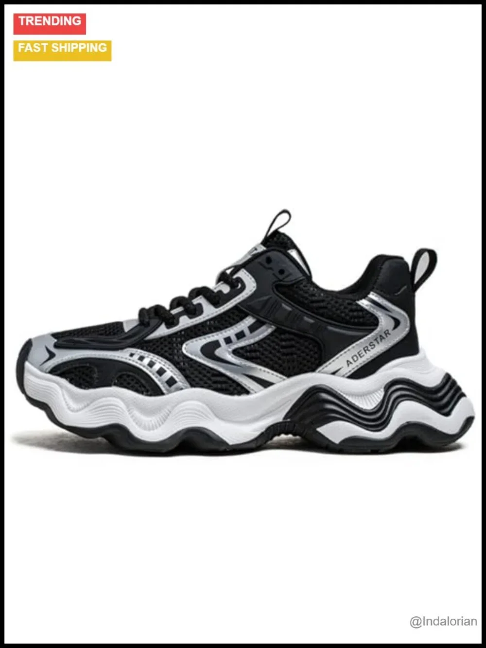 Men's Fashion Sneakers Chunky Platform Lace-Up PU Leather Casual Walking Shoes